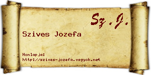Szives Jozefa névjegykártya